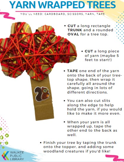 Instructions for Yarn wrapped trees